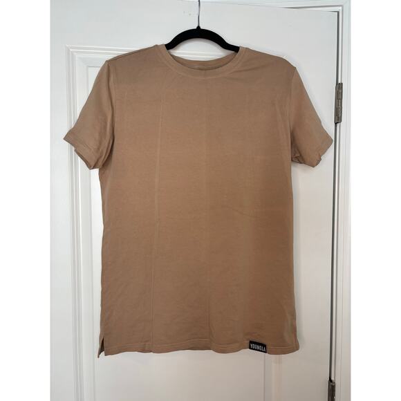 YoungLA Perfect Tee Straight Bottom 2.0 Beige Wash Menโs Size Small - Picture 2 of 5